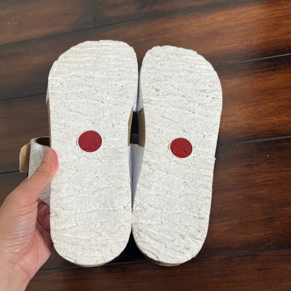 New Haflinger Men Bio Andrea Sandals White Intreccio Leather size EU 46 Comfort - Picture 10 of 11